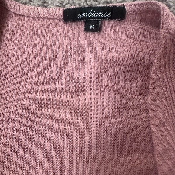 Preloved Long Dusty Rose Cardigan. - Picture 2 of 3